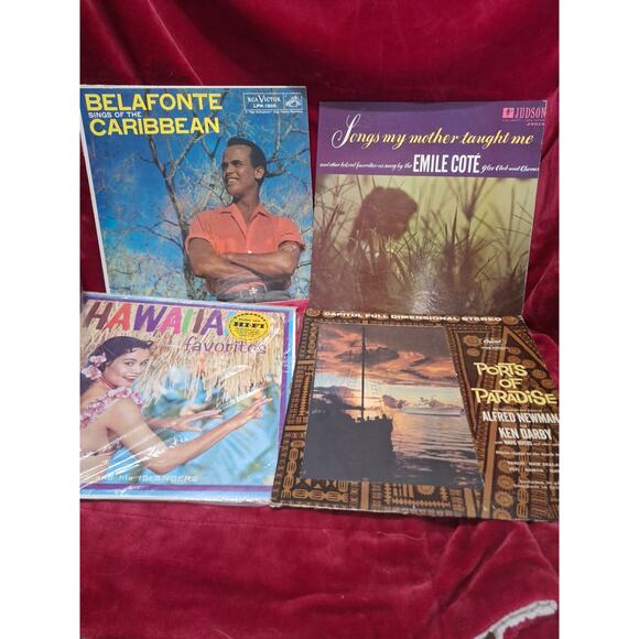 Island & Hawaiian Vinyl Lot – Belafonte, Ports of Paradise + More (4 LPs) - Picture 1 of 6